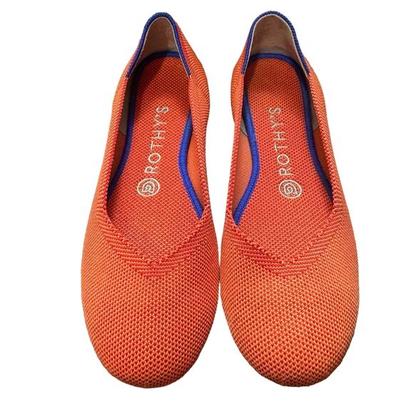 Rothy's The Flat in Persimmon Retired Color Ballet Round Toe Size 6.5 - Picture 10 of 10